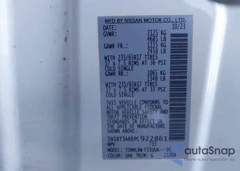 2023 Nissan Rogue S Intelligent Awd from USA, damaged, VIN 5N1BT3AB6PC922861